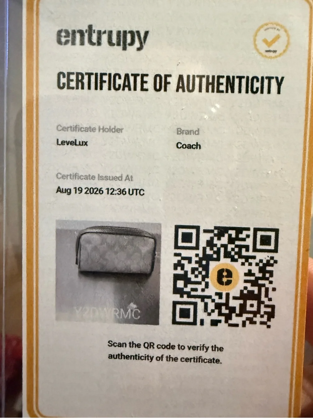 Coach cosmetic bag